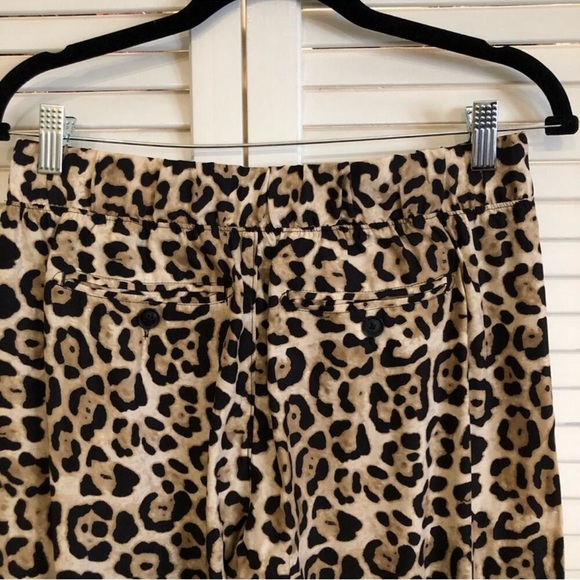 ATM Anthony Thomas Melillo Leopard Print Silk Cropped Joggers - Picture 8 of 9